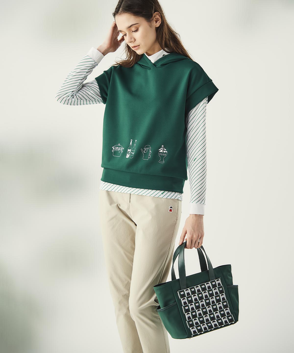 バッグ PICO 波ボーダー柄バッグ|ピッコーネクラブ - ゴルフウェアや婦人服通販
