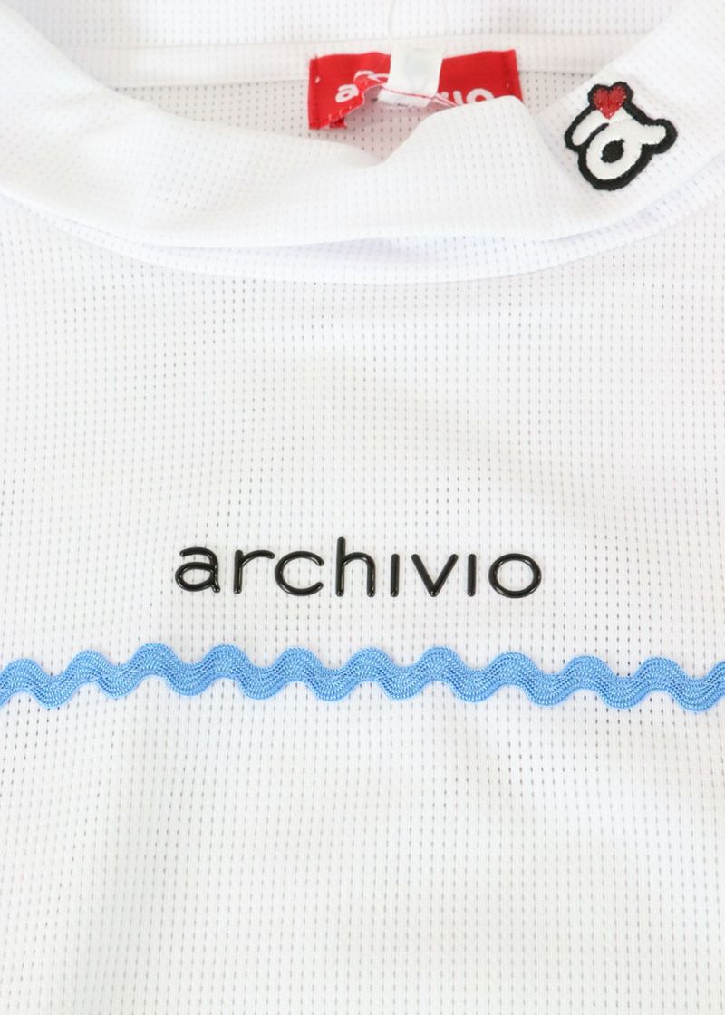 ARCHIVIO アルチビオ メッシュ ノースリーブポロシャツ ホワイト