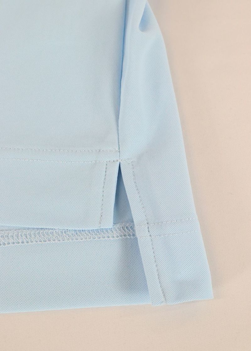 23ss【新品未使用 アルチビオ】オリジナルレース襟機能素材半袖ポロシャツ38号 アトリエ365 ポロシャツ メンズ レディース 半袖 白 紺 水色 グレー