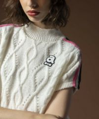 モヘア混半袖ニットハイネックプルオーバー|アルチビオ