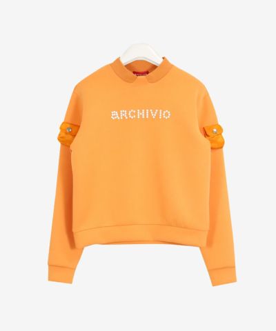 archivio アルチビオ 半袖Tシャツ 襟レース 切り替え サイズ36 白