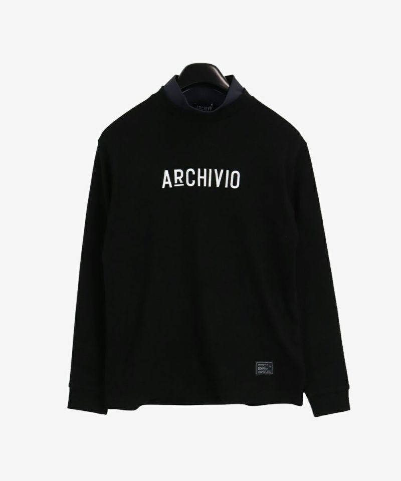 ARCHIVIO アルチビオ 長袖モックネックシャツ 黒 Mサイズ
