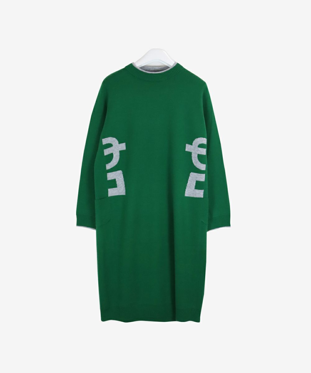 ピッコーネワンピースニットサイドロゴ 