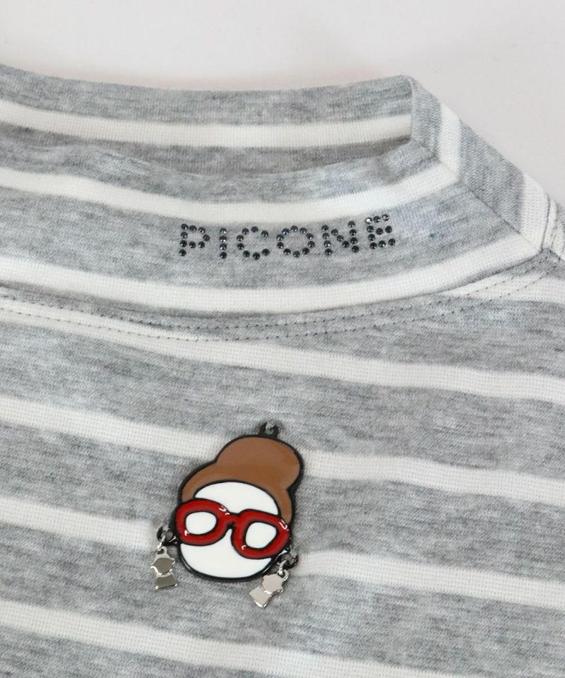 studio picone 長袖服 ボーダー柄 グレー コレクション