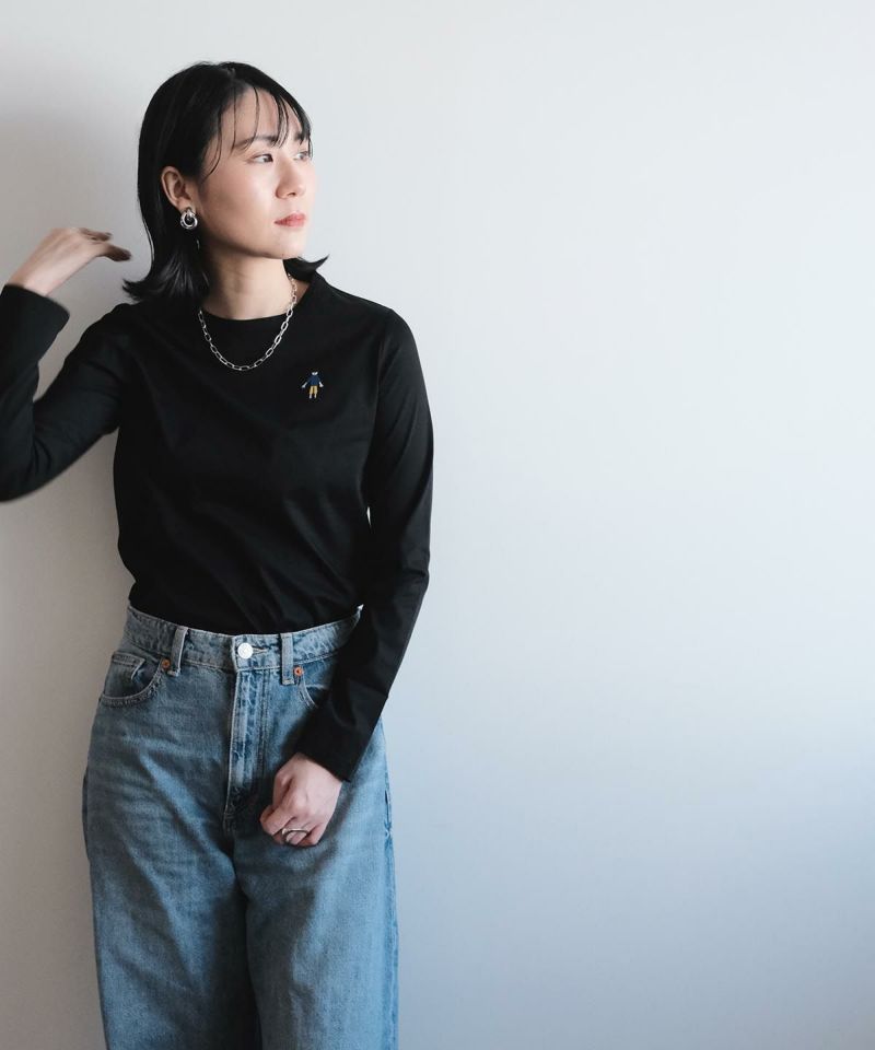 ワンポイント刺繍ロングスリーブTシャツ|カーサピッコーネ