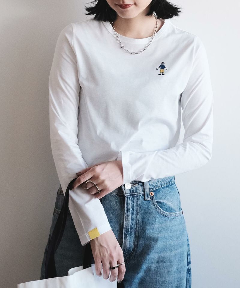 doublet フリンジ刺繍 ロングスリーブTシャツ ★ 19SS ARCHIVER tシャツ 「69」「it」ミドルウェイト クルーネック刺繍
