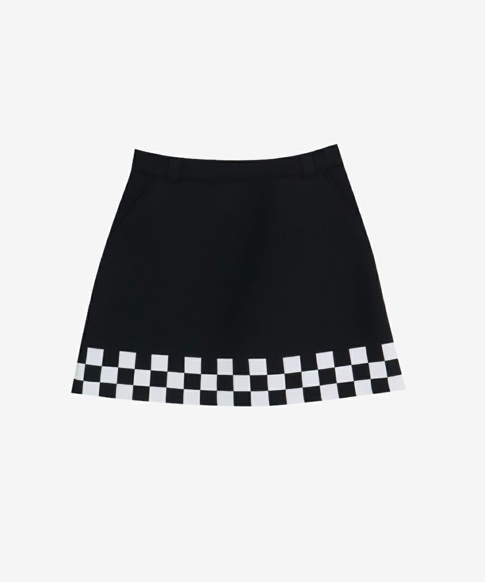 裾チェック柄ニットスカート|アルチビオ - ゴルフウェアや婦人服通販