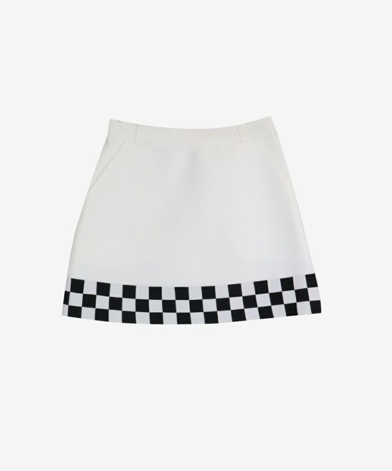 裾チェック柄ニットスカート|アルチビオ - ゴルフウェアや婦人服通販