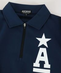 archivio-アルチビオ-【メンズ】UV速乾カノコハーフジップポロシャツ
