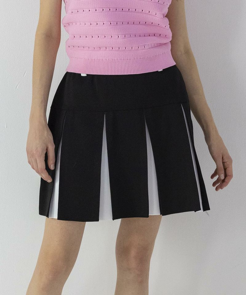 バイカラーニットプリーツスカート|アルチビオ - ゴルフウェアや婦人服通販