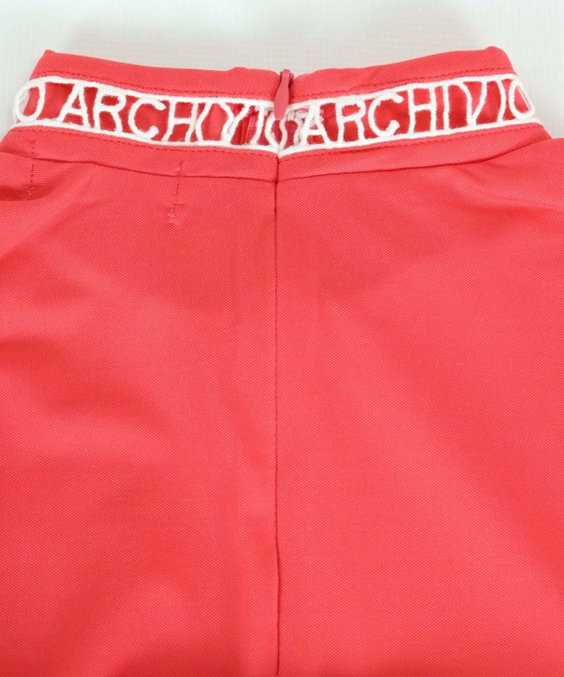ARCHIVIO アルチビオ セットアップ　ゴルフ　レディース　レース　ロゴ　赤 UV速乾はしごレースロゴワンピース|アルチビオ-アウトレット