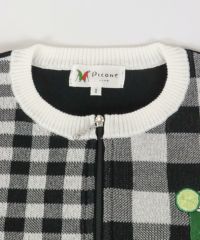 Picone CLUB ピッコーネ クラブ ジップアップ ニット カーディガン 状態良 Picone CLUB ピッコーネ クラブ ジップアップ ニット