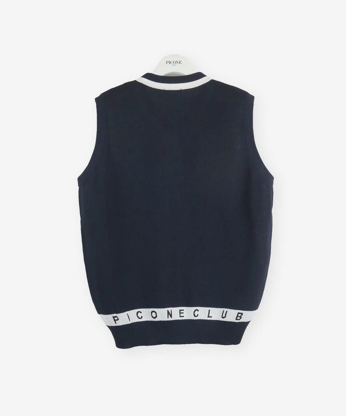 ☆新品☆PICONE ピッコーネ 綿ニットベスト ネイビー