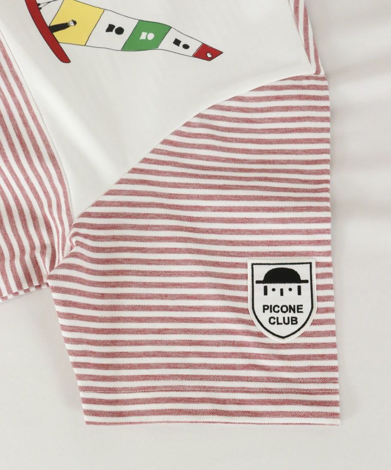 【新品タグ付き】PICONE CLUB　ピッコーネクラブ　半袖ポロシャツ　レッド 新品タグ付き】PICONE CLUB ピッコーネクラブ 半袖ポロシャツ