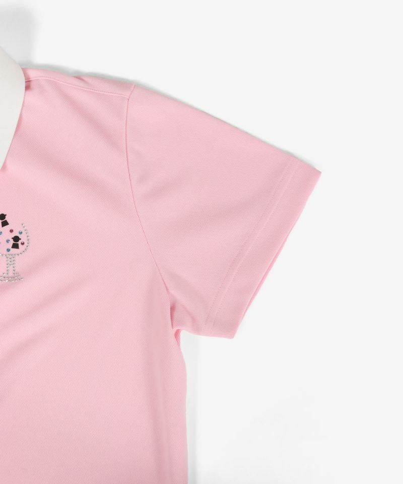 Picone Club ピンク ポロシャツ 襟裏プリントバイカラーポロシャツ|ピッコーネクラブ - ゴルフ