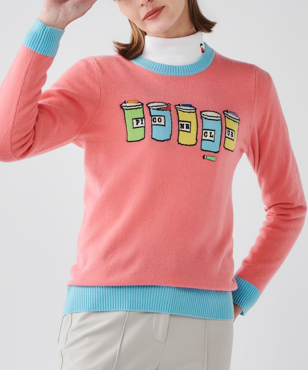 カシミヤ100％刺繍ニット|ピッコーネクラブ-アウトレット