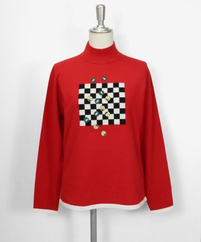 ブロックチェックハイネックプルオーバー|ピッコーネクラブ