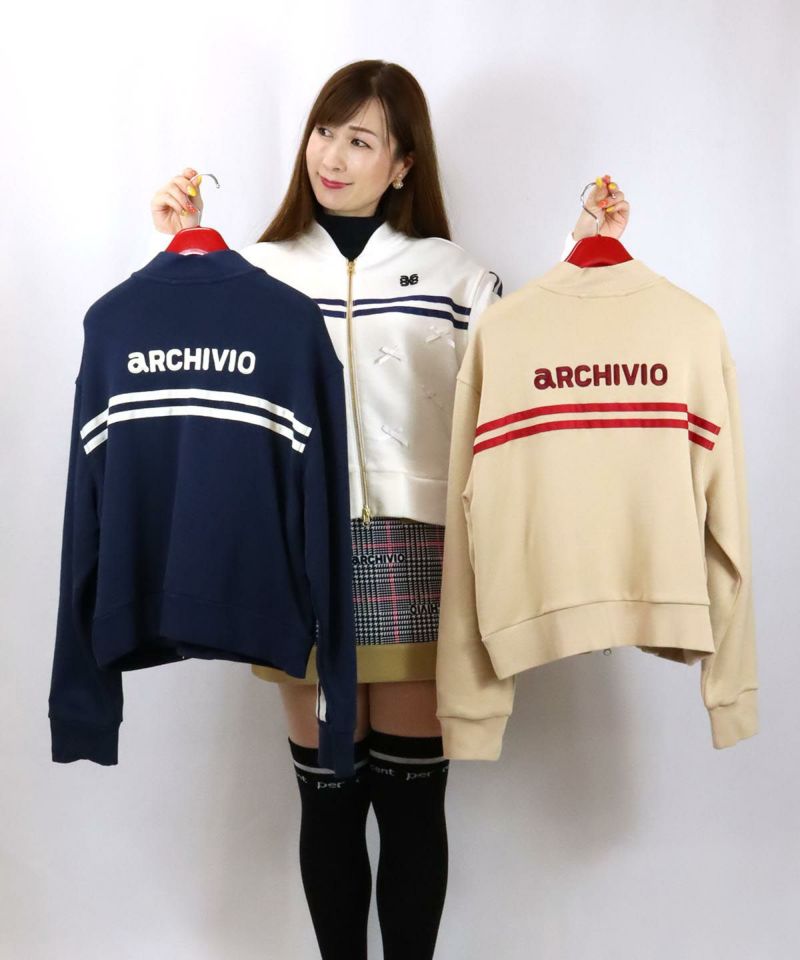 コットン裏毛リボンブルゾン|アルチビオ - ゴルフウェアや婦人服通販