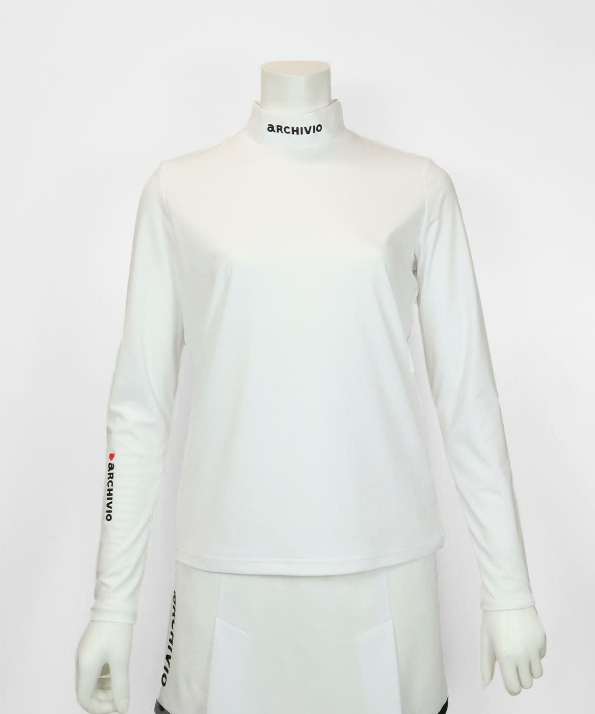 UV速乾ハイネック長袖インナー（ホワイト）