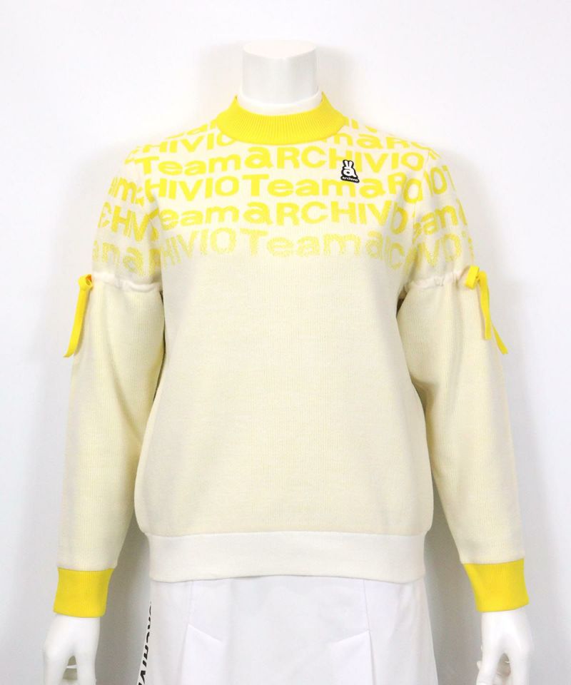 サイズ：38 ARCHIVIO アルチビオ  ニット セーター カシミヤ  イエロー系 [240101434043] ゴルフウェア レディース ストスト サイズ：38 ARCHIVIO アルチビオ ニット セーター カシミヤ
