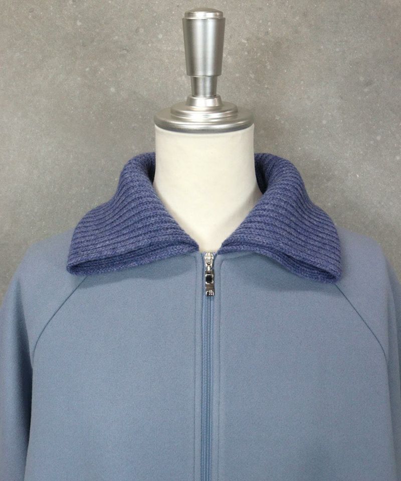 ニット襟オーバーコート|スタジオピッコーネ - ゴルフウェアや婦人服通販