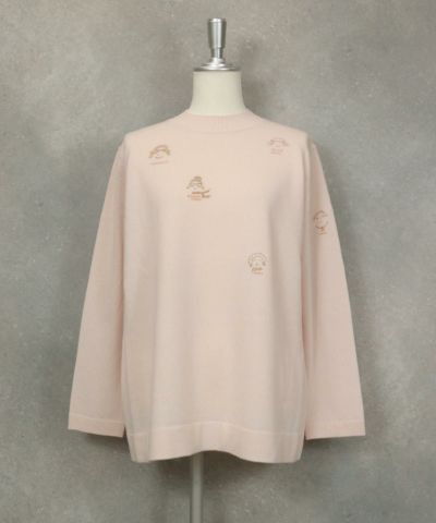 ウール100％ポイント刺繍ニット|スタジオピッコーネ