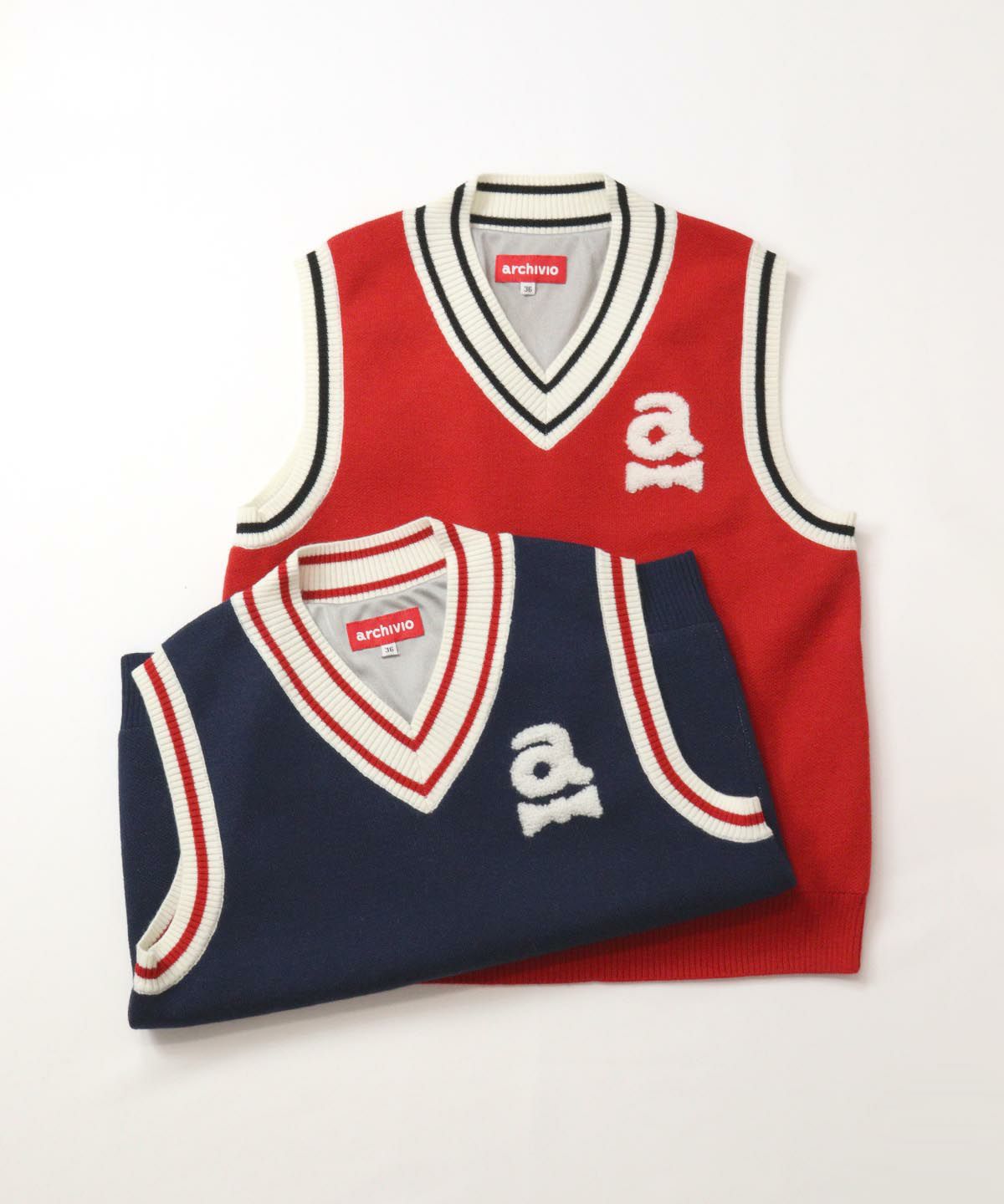 アルチビオARCHIVIOリブライン保温ニットベストサイズ38 リブライン保温ニットベスト|アルチビオ-アウトレット- - ゴルフウェア