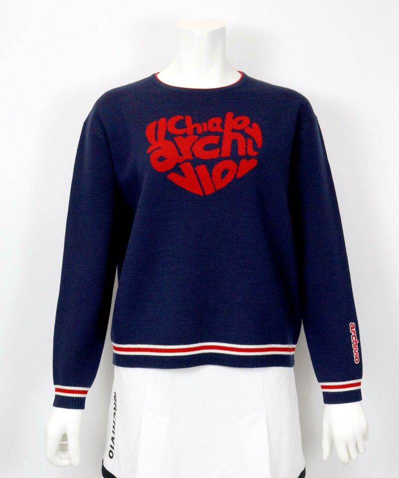 ウール混ハートロゴニット|アルチビオ-アウトレット- - ゴルフウェアや