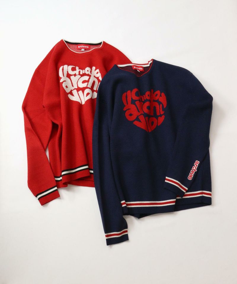 ウール混ハートロゴニット|アルチビオ-アウトレット- - ゴルフウェアや