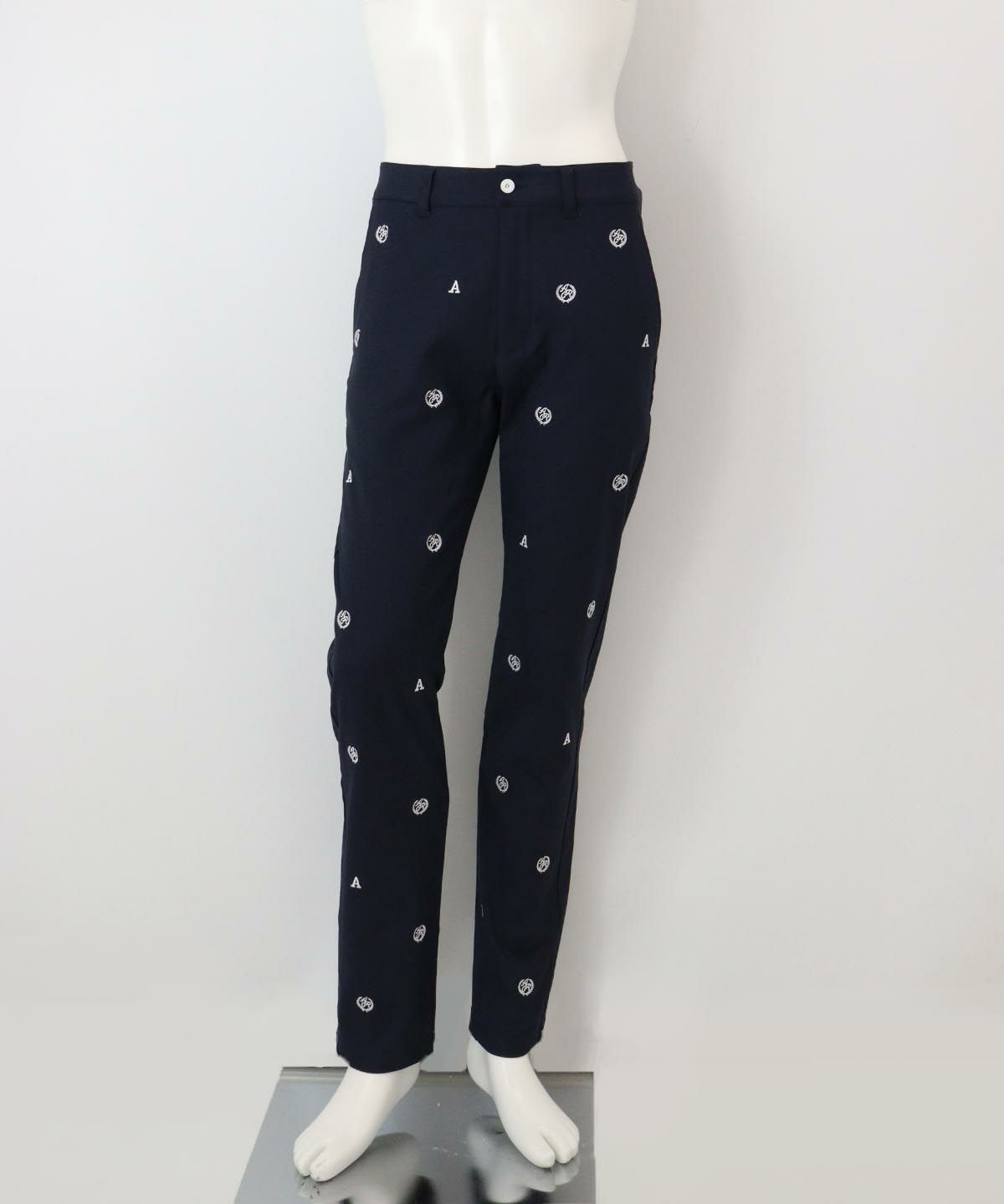 ロゴ刺繍パンツ（ネイビー）