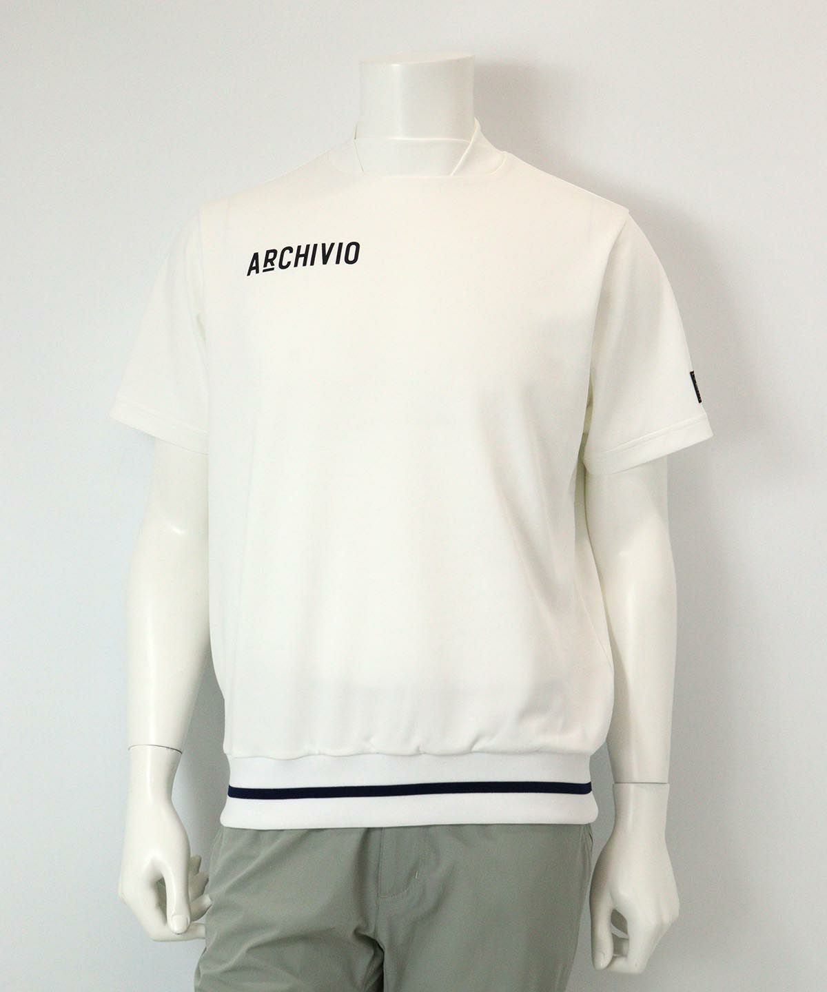 【メンズ】リブUVプルオーバー（ホワイト）