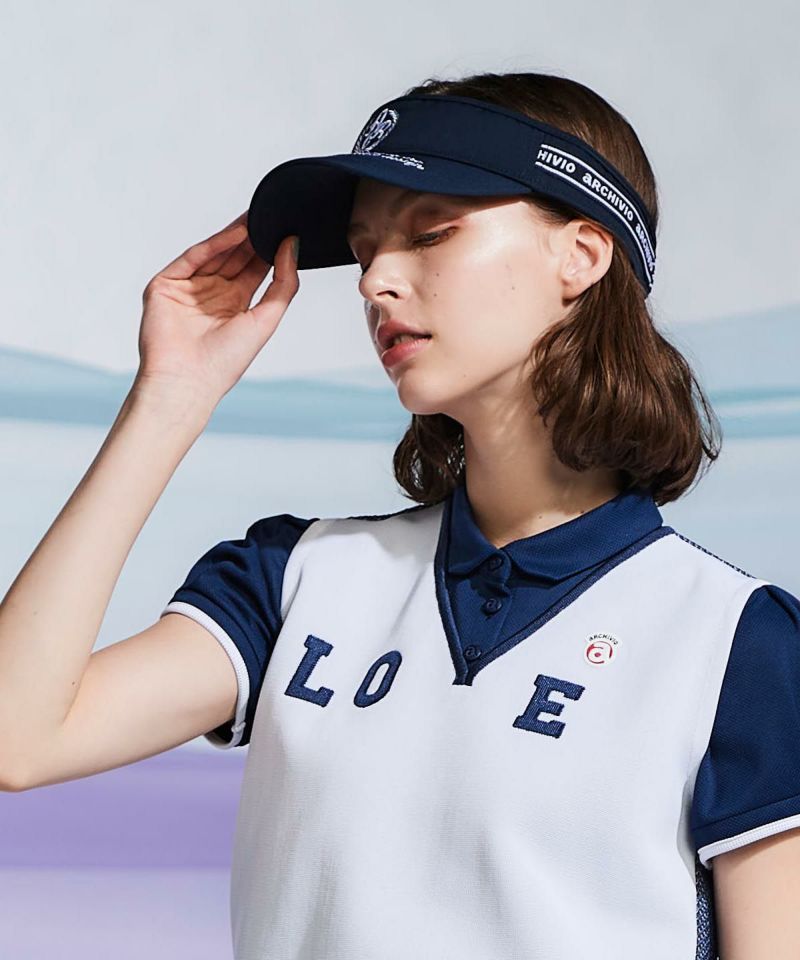 エンブレム風刺繍サンバイザー|アルチビオ - ゴルフウェアや婦人服通販