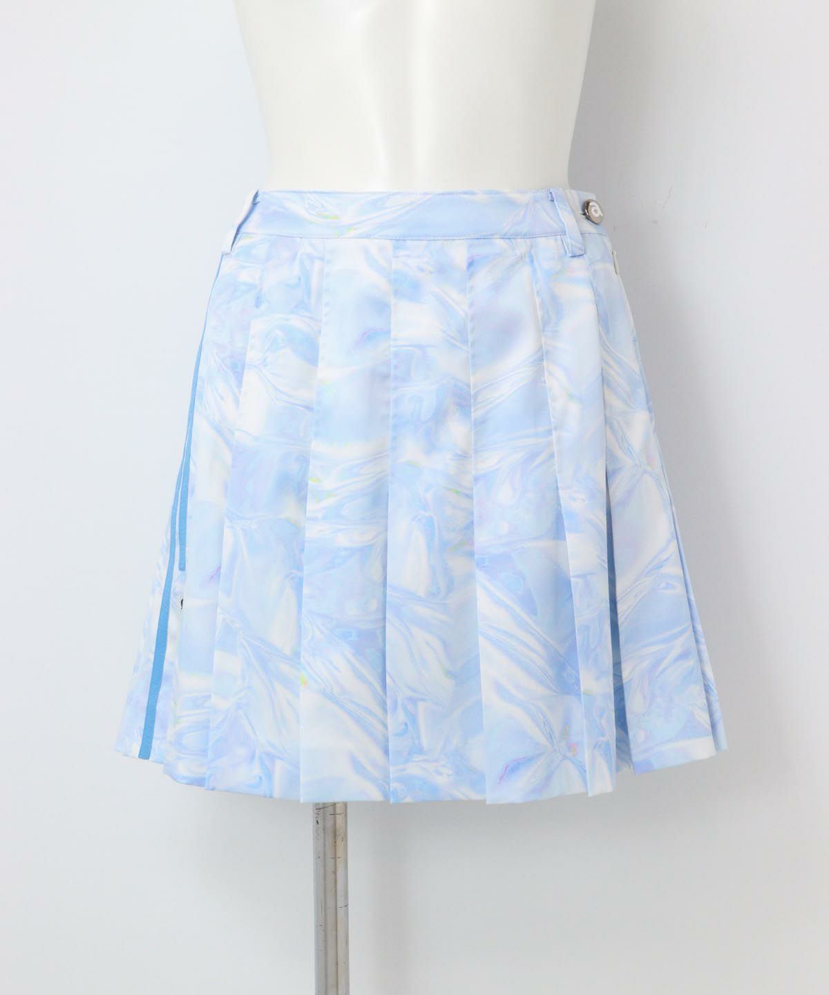 サイドラインプリーツスカート（ブルー）