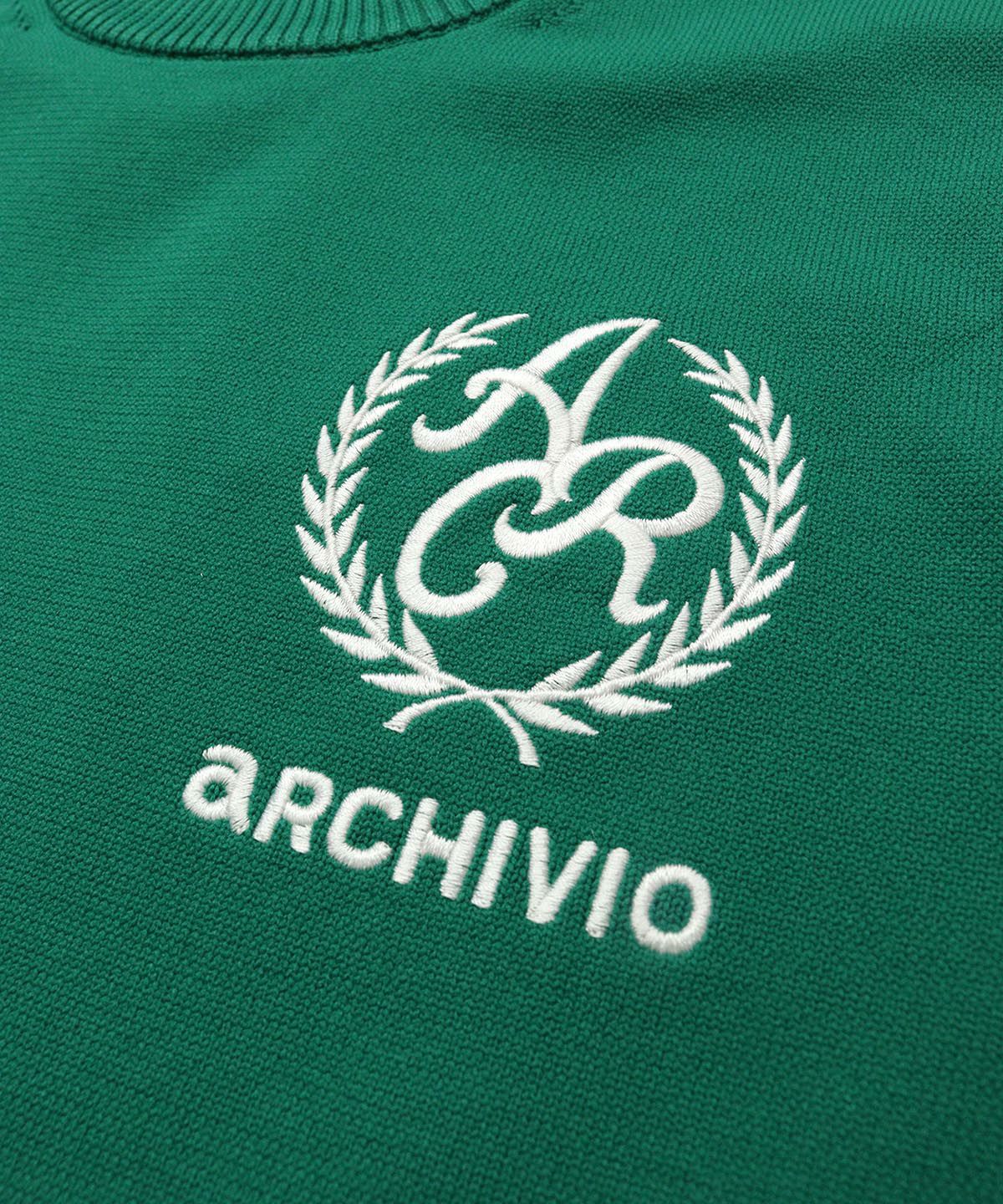 エンブレム風ロゴ 刺繍（グリーン）