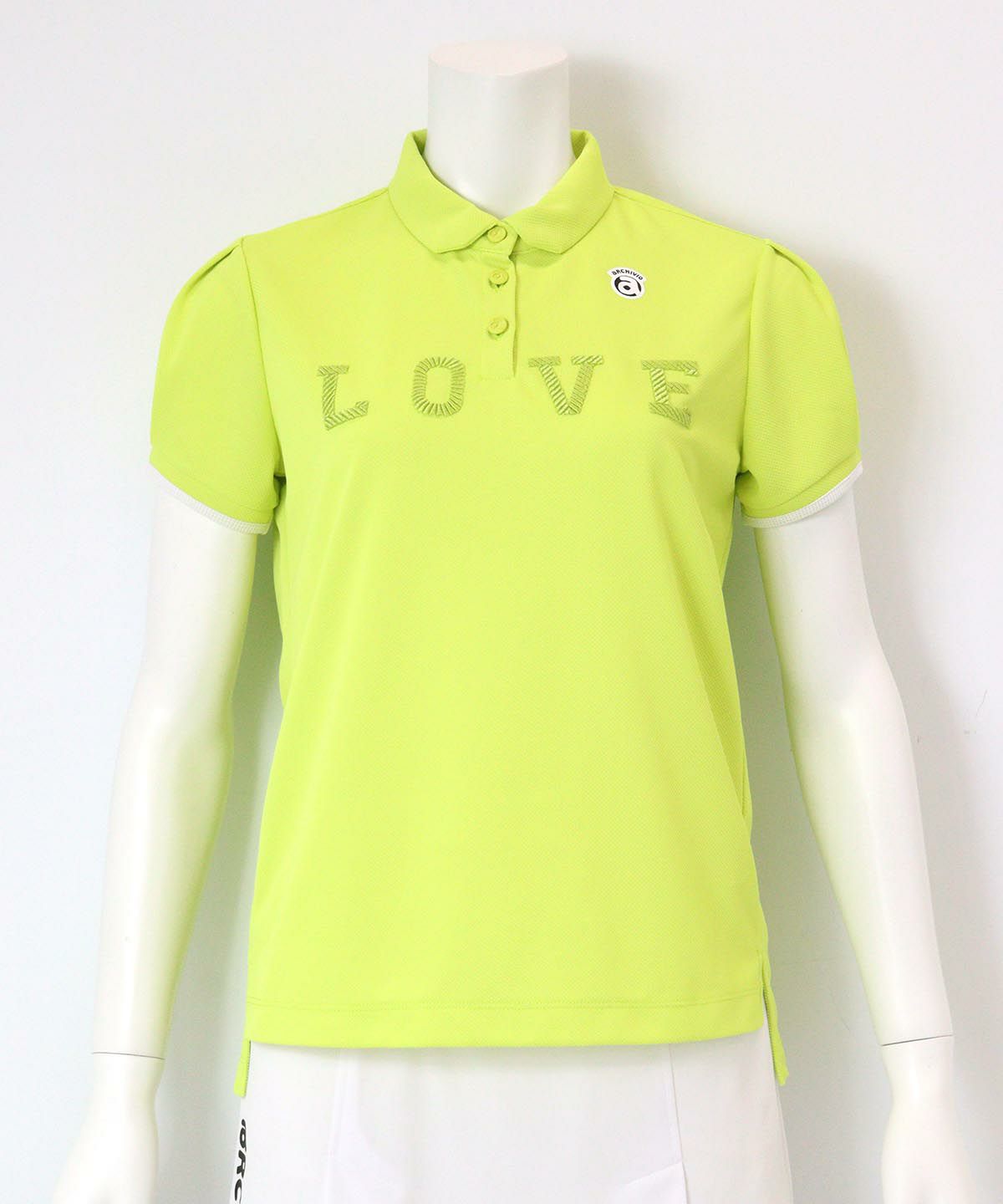 LOVE刺繍ポロシャツ(イエロー）