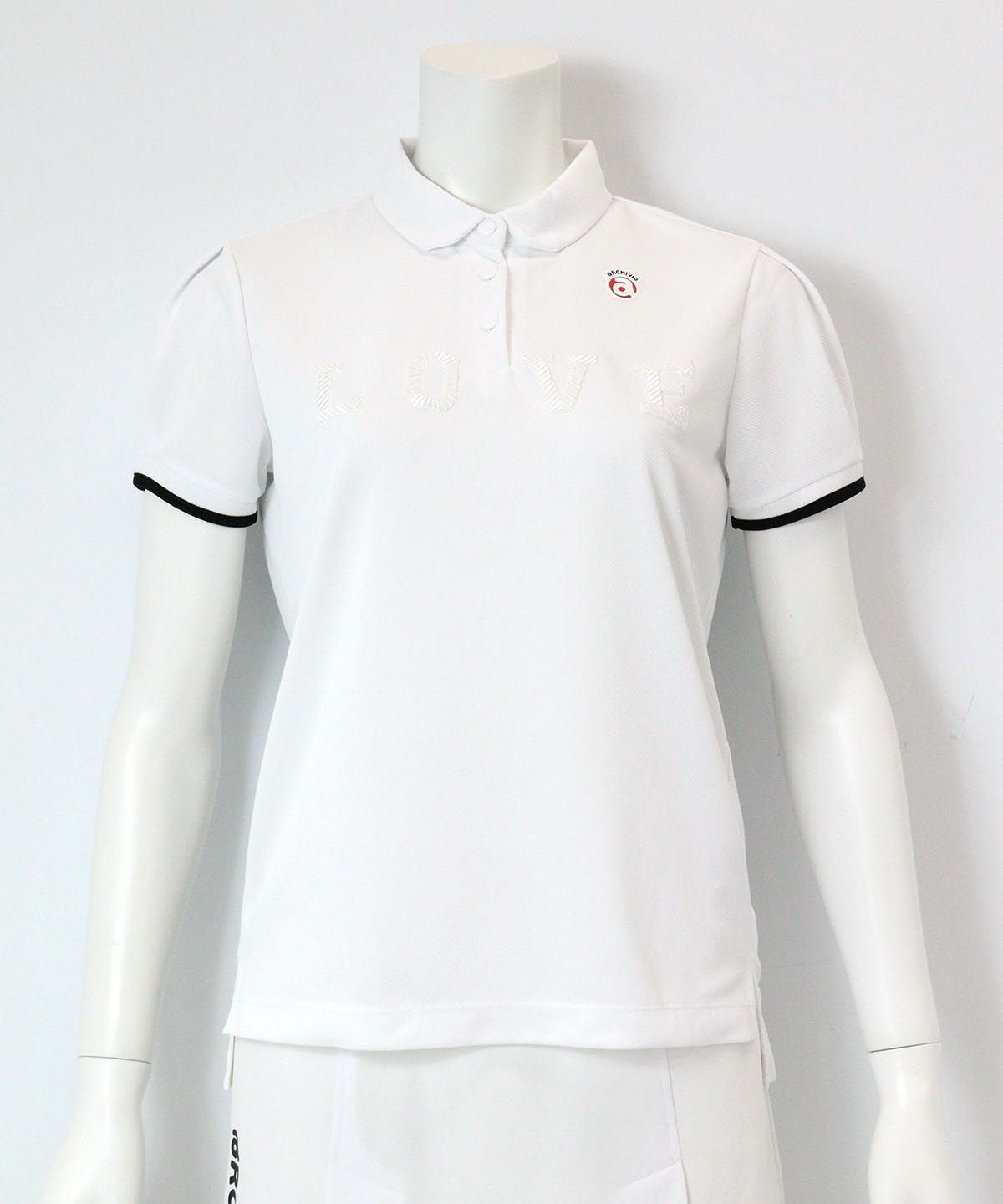 LOVE刺繍ポロシャツ）(ホワイト）