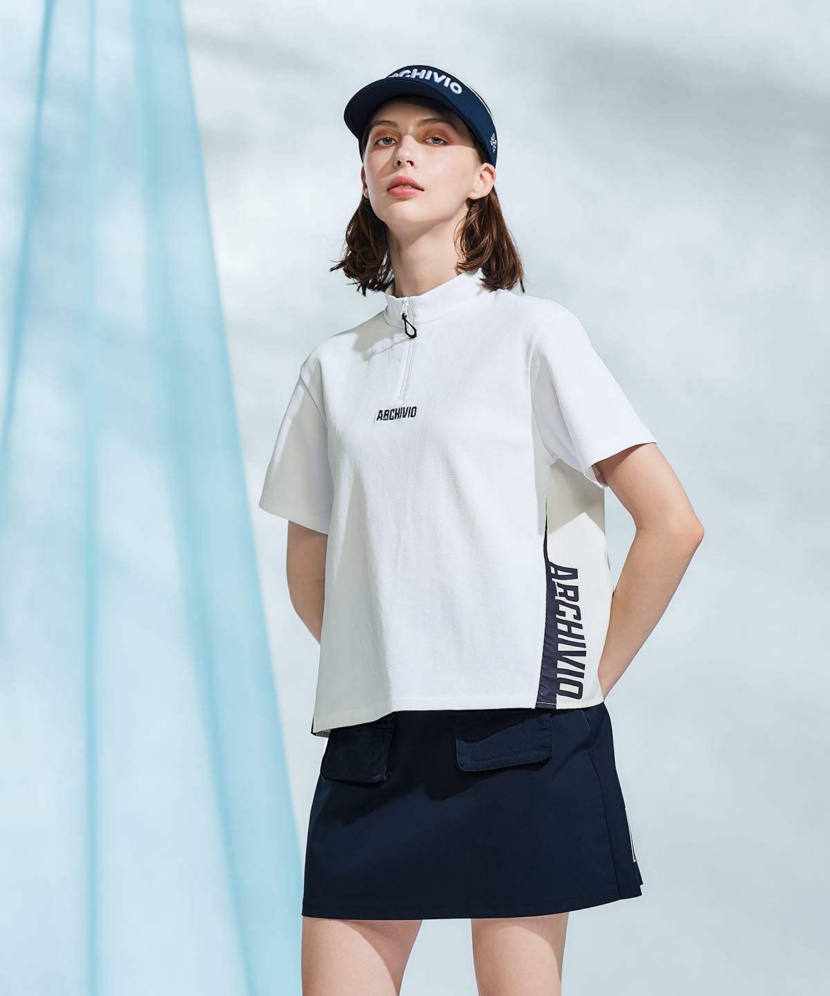 モデル着用画像（ネイビー）
