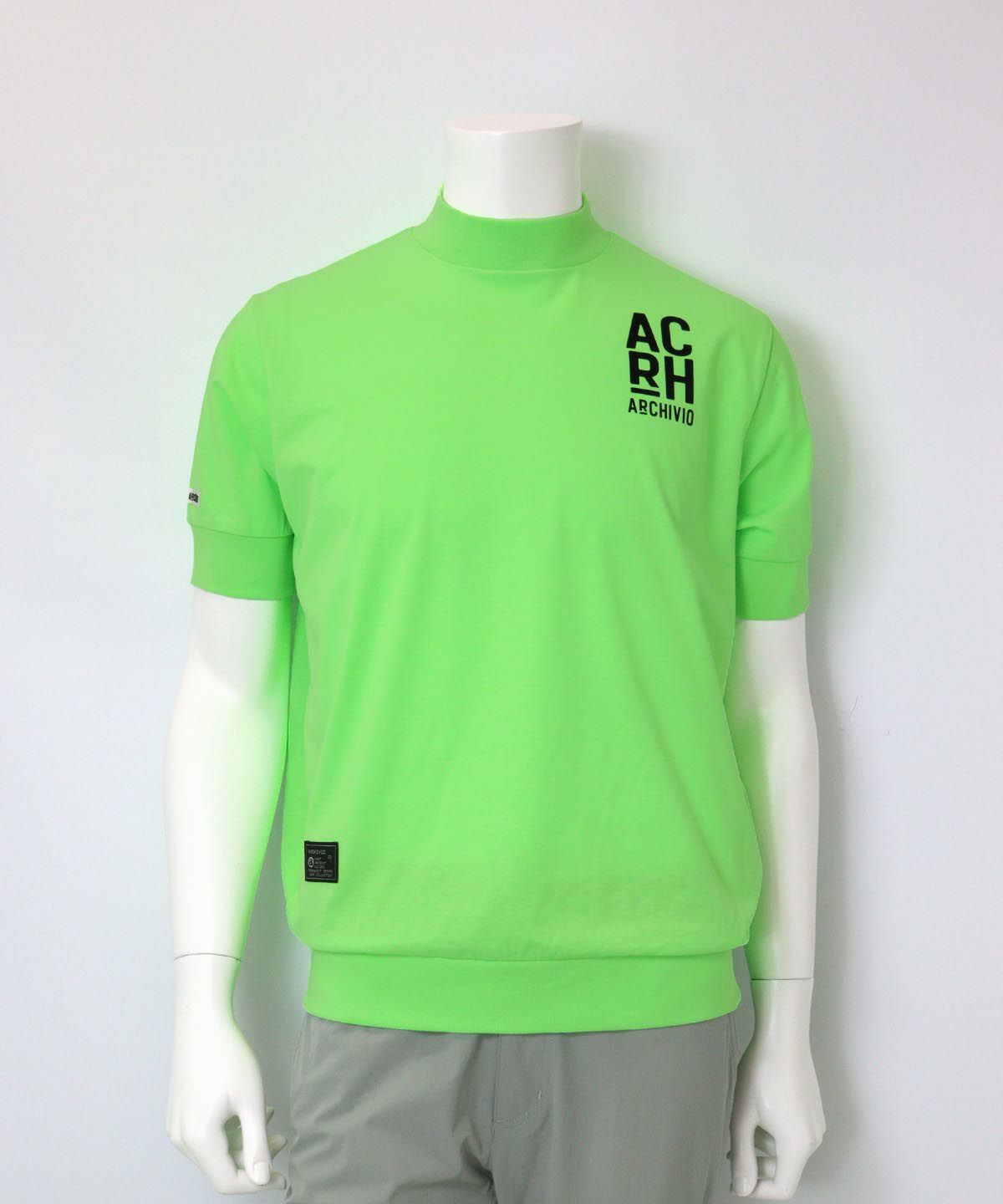 【メンズ】綿混ハイネックプルオーバー（ライトグリーン）