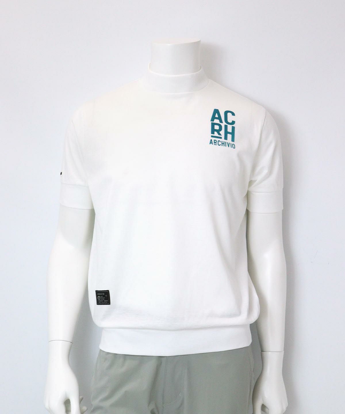 【メンズ】綿混ハイネックプルオーバー（ホワイト）