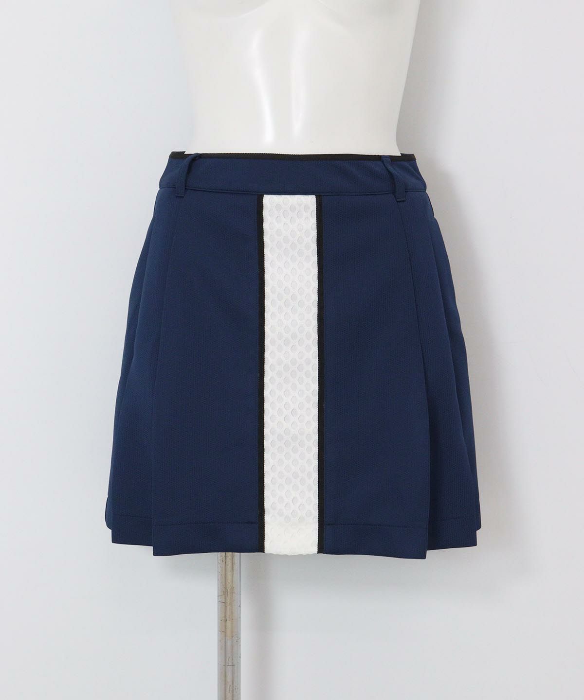 レースラインプリーツスカート(ネイビー)