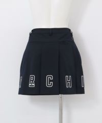 バックロゴプリーツ撥水スカート(ネイビー)後ろ