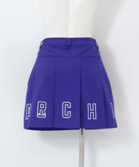 バックロゴプリーツ撥水スカート(ブルー)後ろ