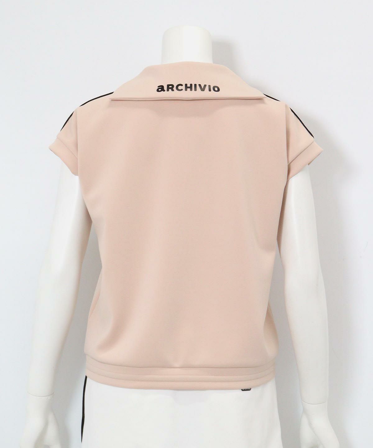 セーラーカラー冷感プルオーバー(ライトオレンジ)後ろ