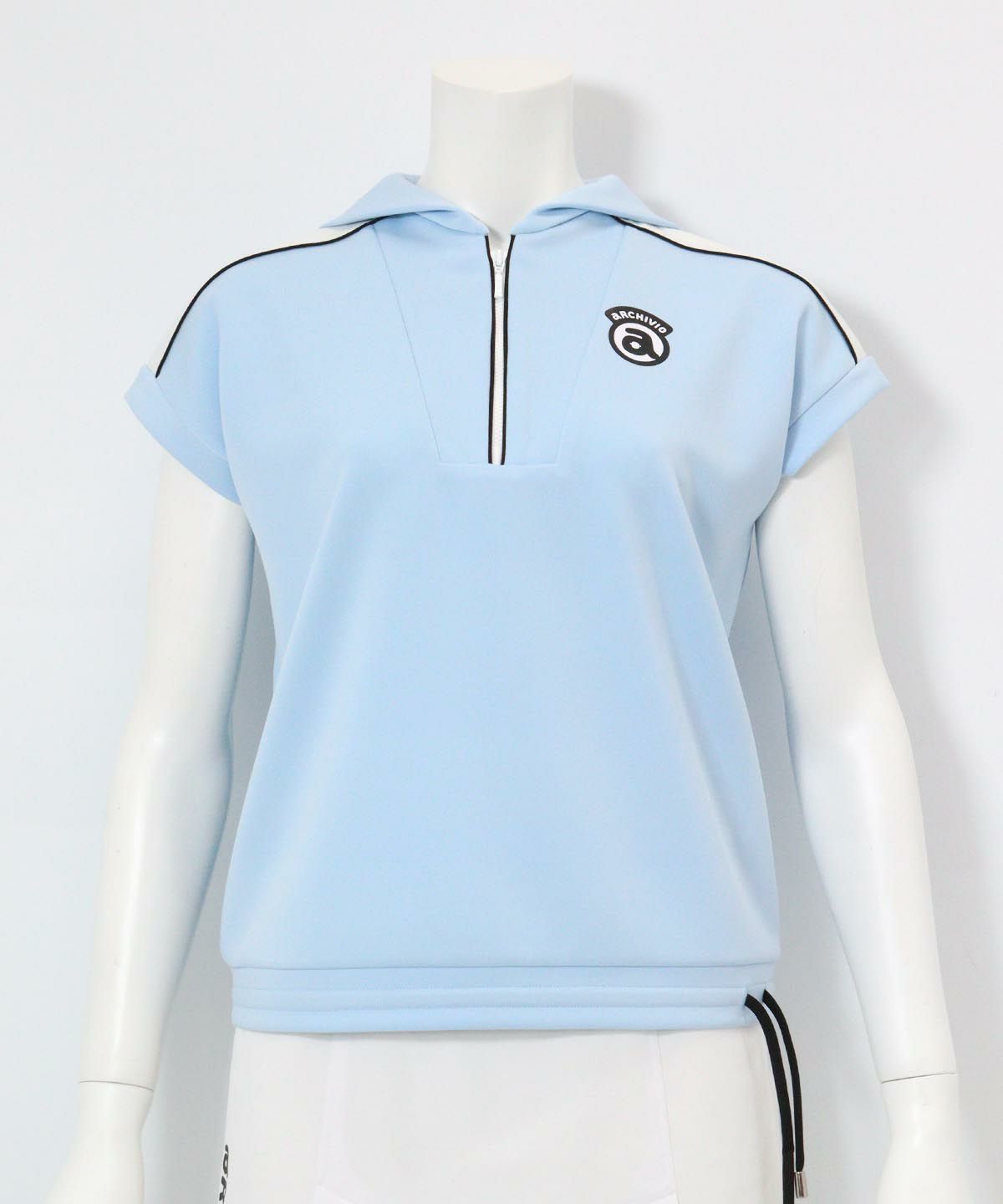 セーラーカラー冷感プルオーバー(ライトブルー)