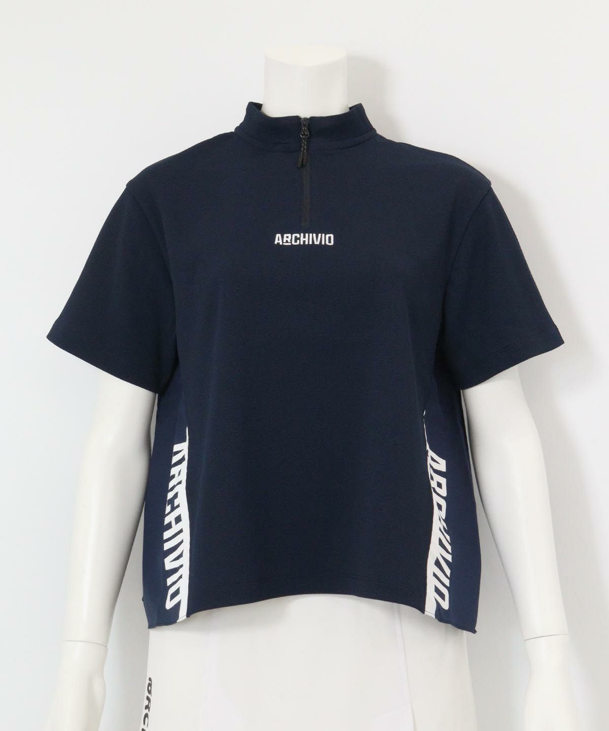 バックギャザーUV速乾プルオーバー(ネイビー)