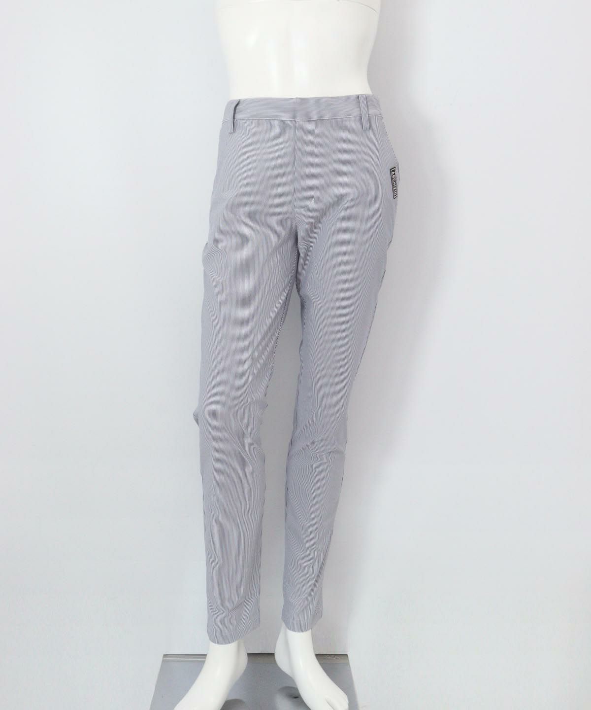 【メンズ】ピンストライプUV遮熱パンツ(ネイビー）