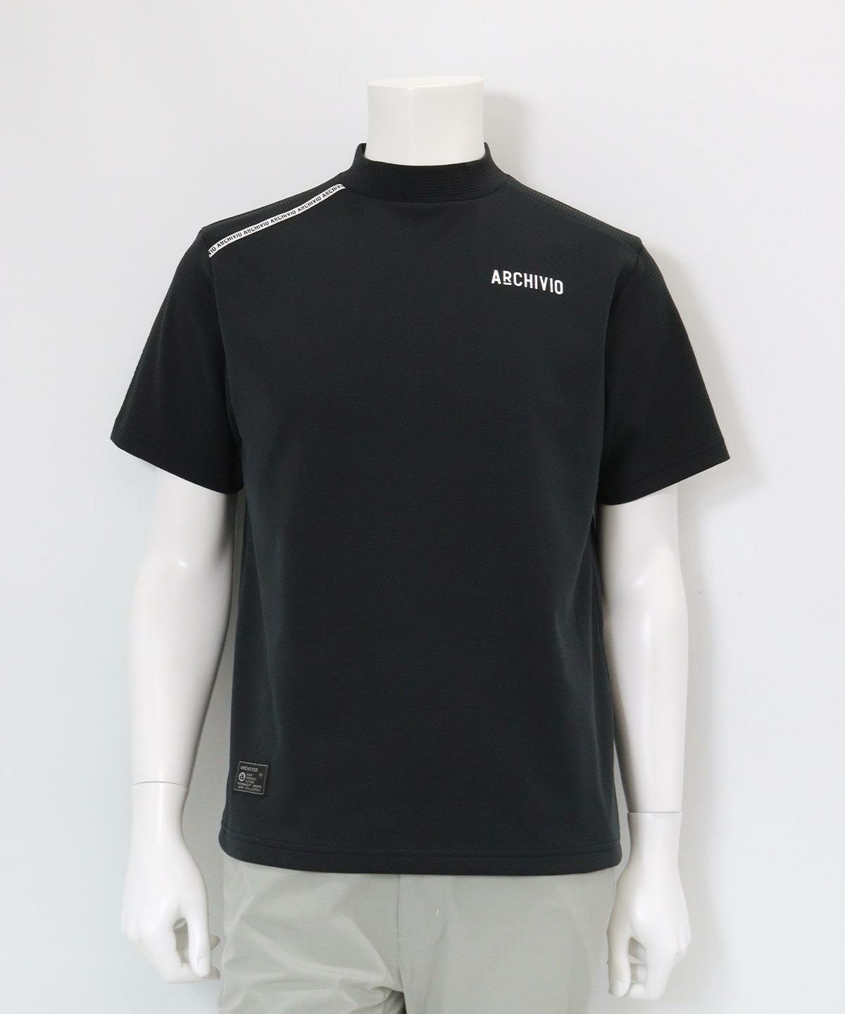 【メンズ】UV速乾肩ラインプルオーバー(ブラック）