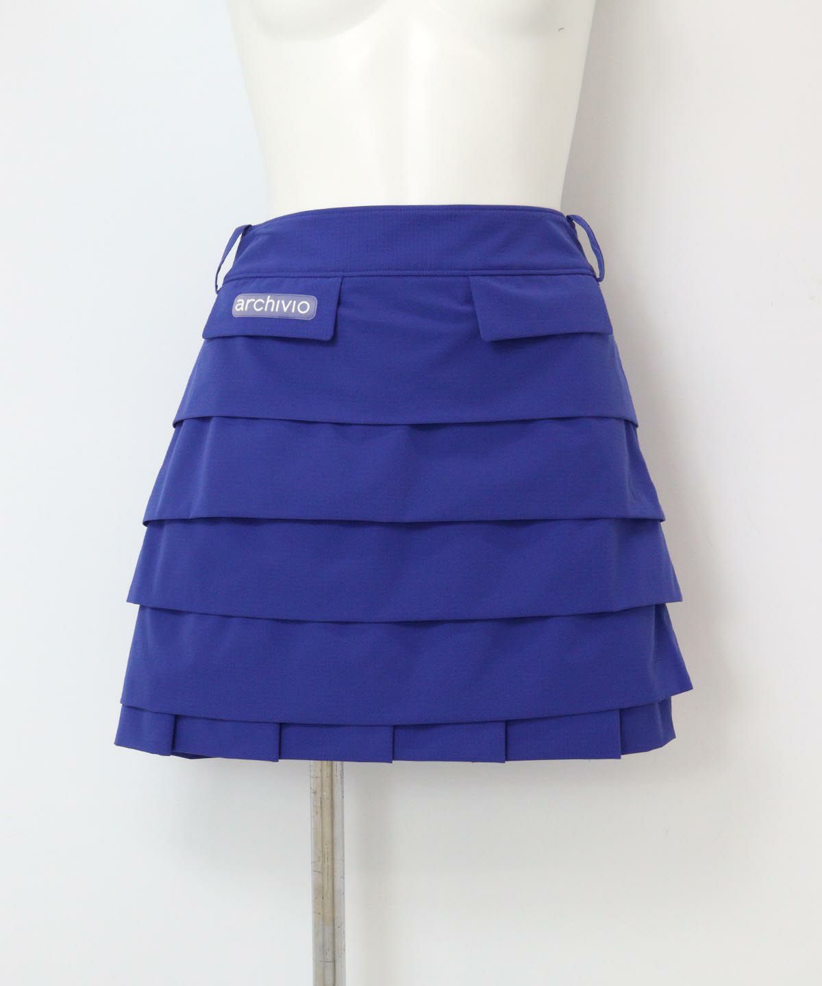 段フリル撥水スカート（ブルー）