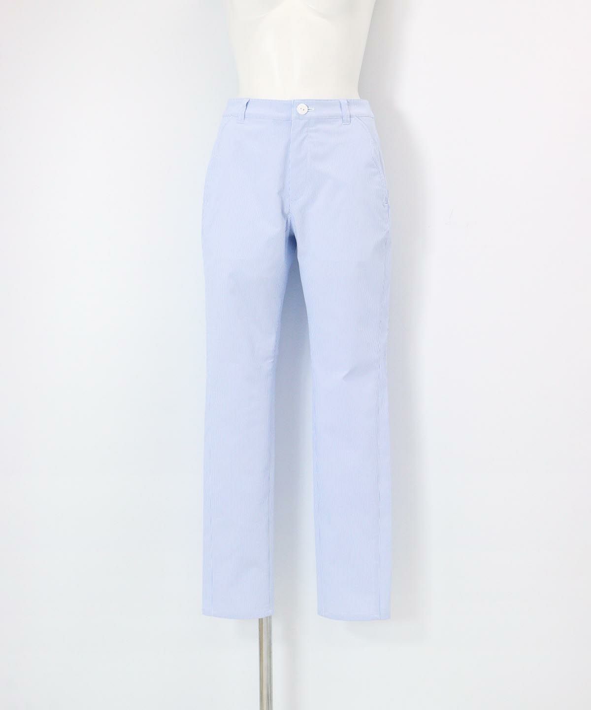 ピンストライプUV遮熱パンツ（ブルー）