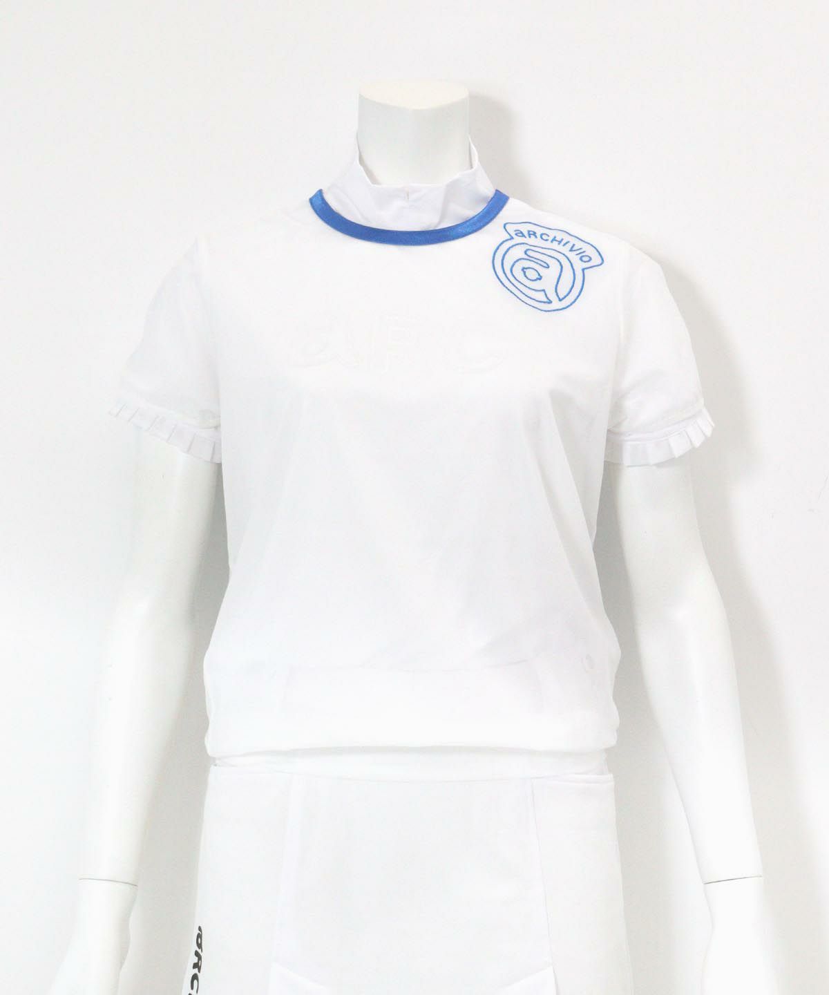 シアー×フリルツインセット後(ホワイト）